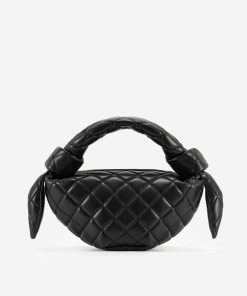 Croissant Top Handle Bag - Black