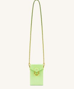 Alternative view of Lola Gradient Chain Phone Case - Lime Green Lizard