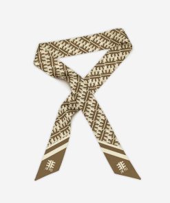 FEI Faux Silk Twill Scarf - Brown