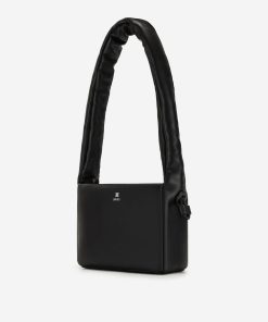 Alternative view of Rylee Pleated Drawstring Top Handle Bag - Black