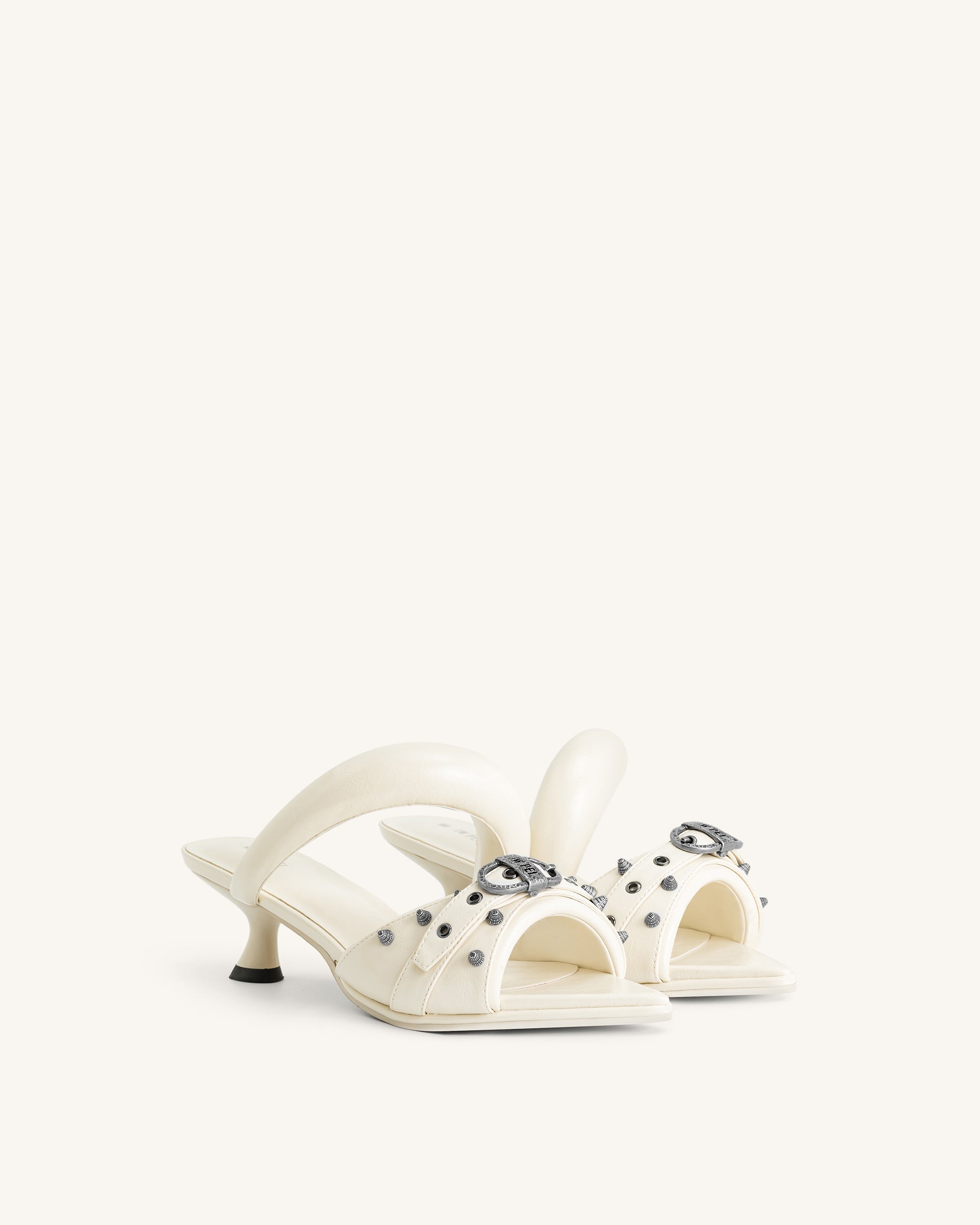 Sara Studded Mule - White - Image 2