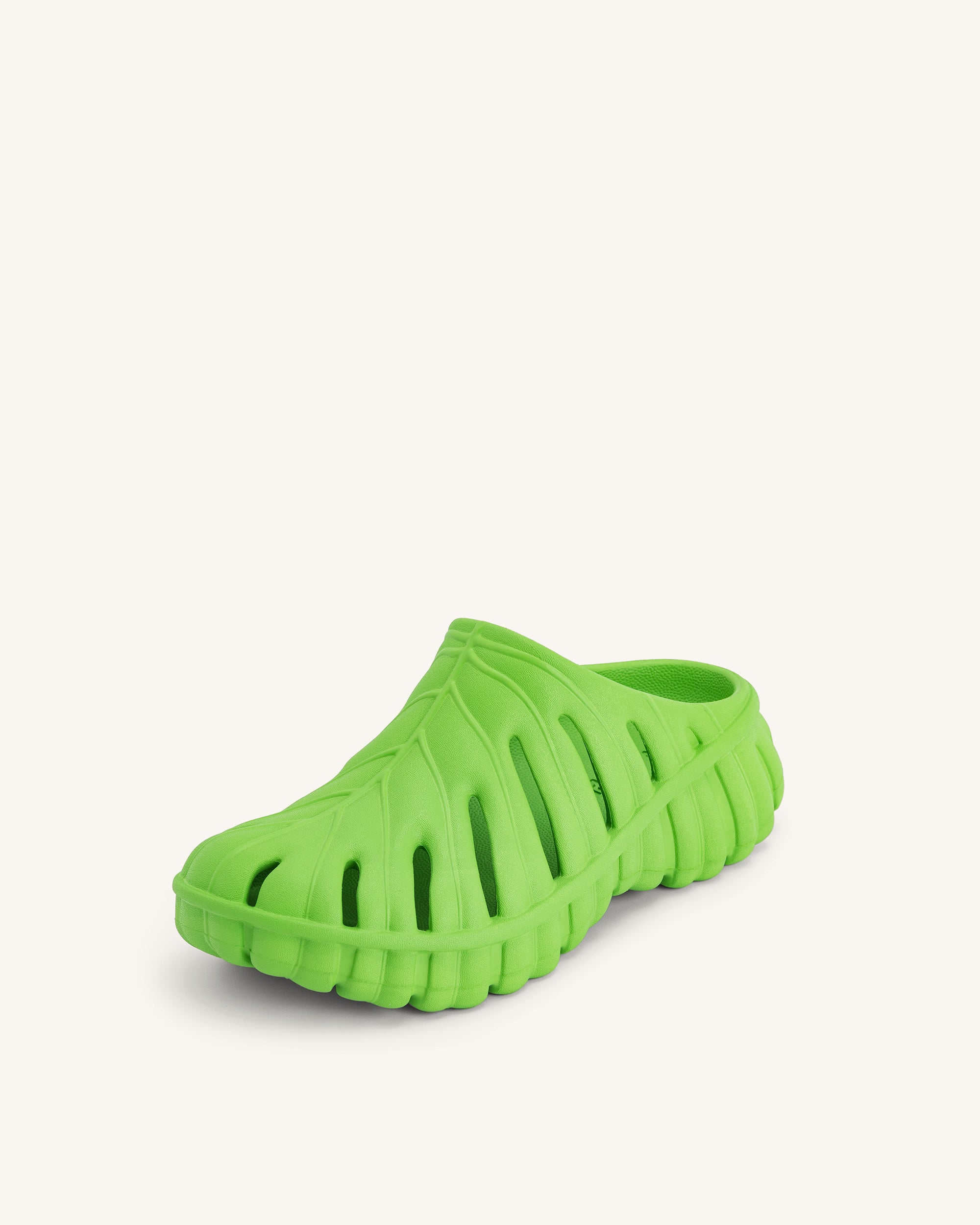 Tara Leaf Platform Clog - Neon Green - Image 6