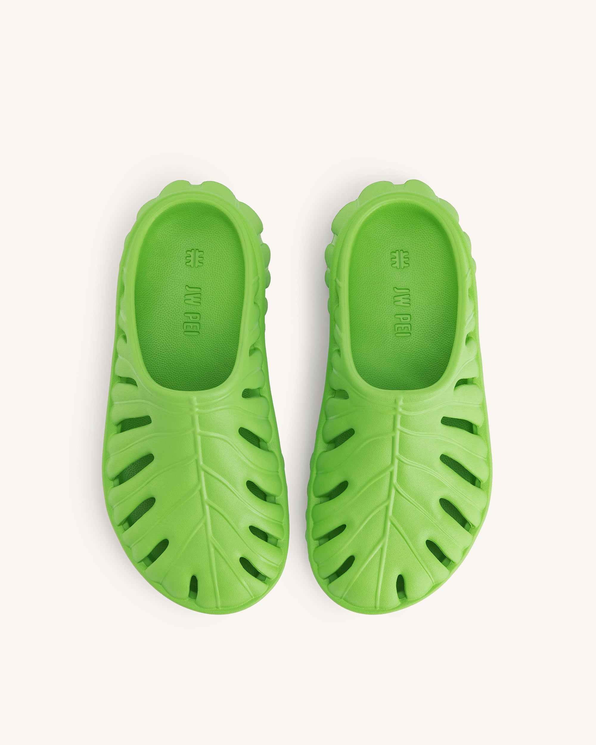 Tara Leaf Platform Clog - Neon Green - Image 4