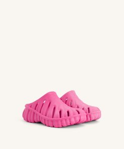 Alternative view of Tara Leaf Platform Clog - Bright Pink