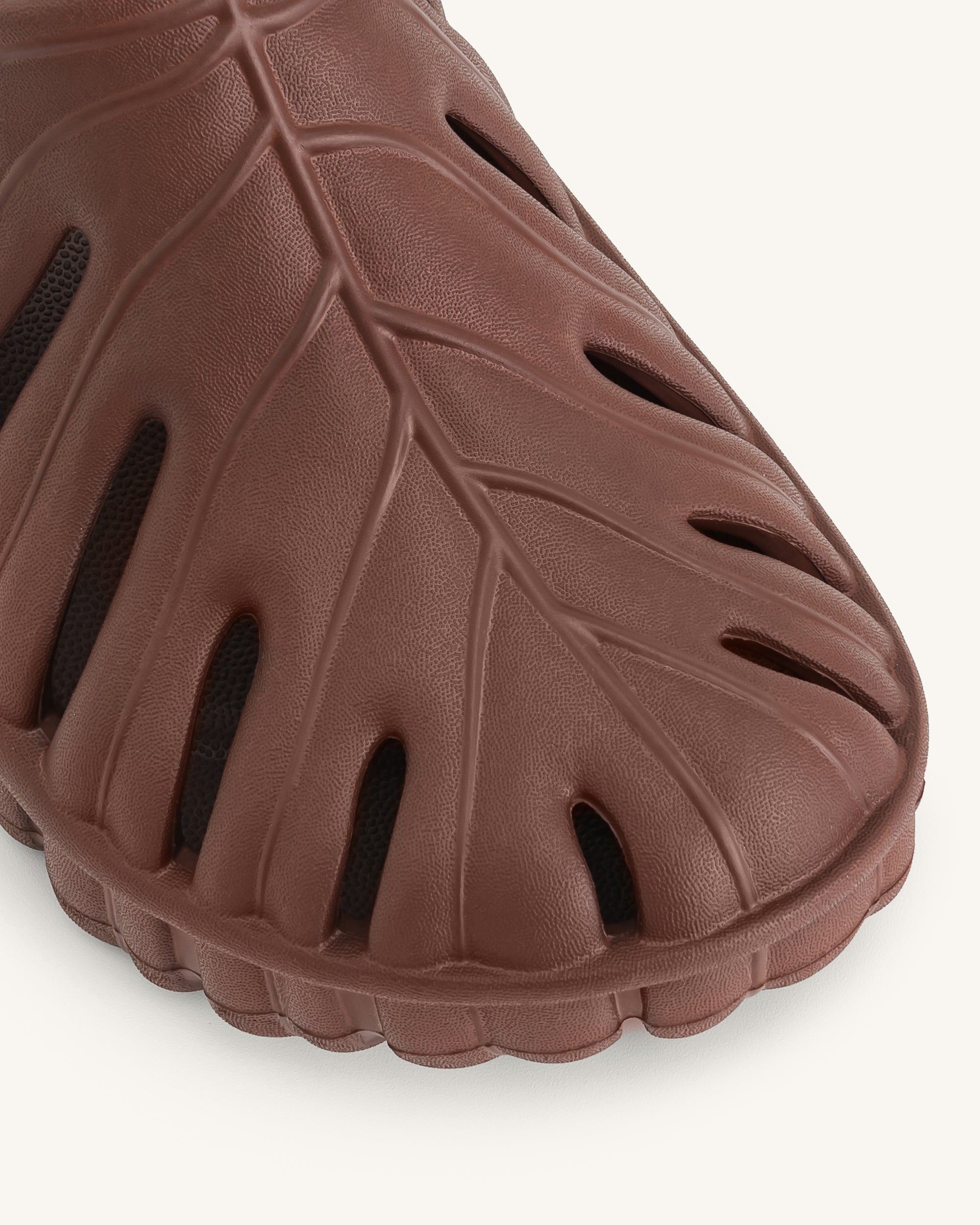 Tara Leaf Platform Clog - Brown - Image 4