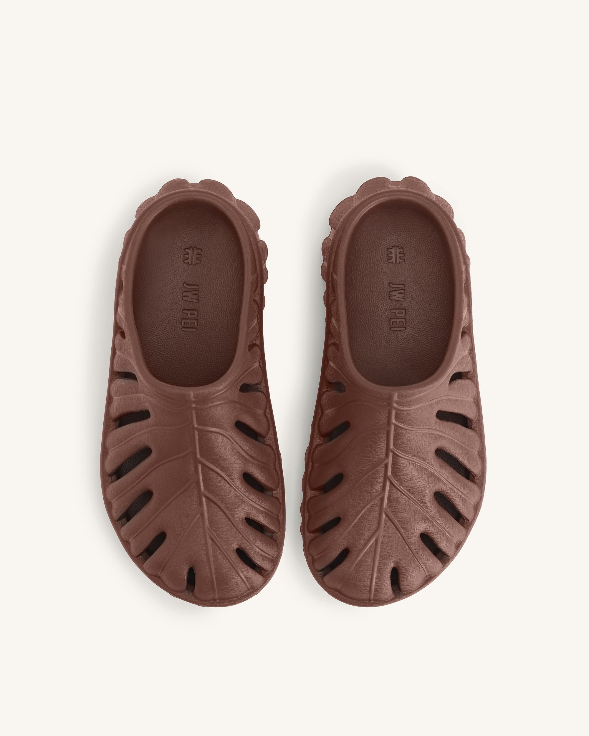 Tara Leaf Platform Clog - Brown - Image 3
