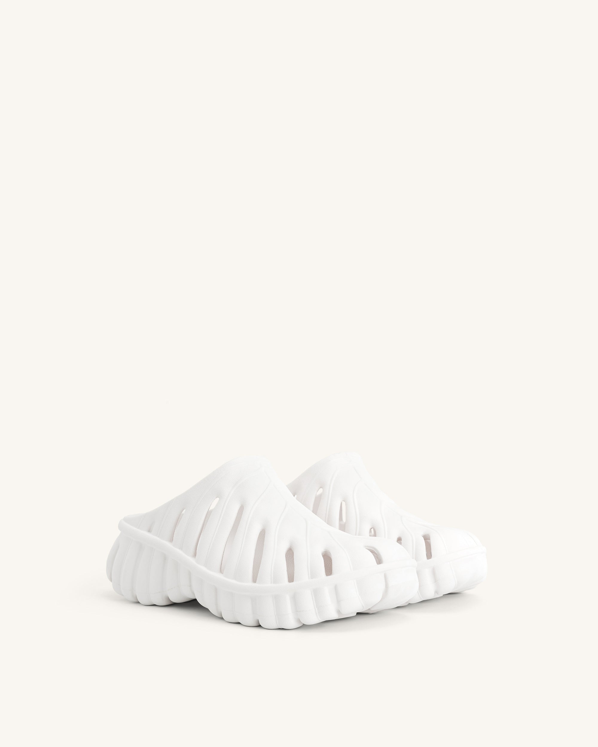 Tara Leaf Platform Clog - White - Image 2