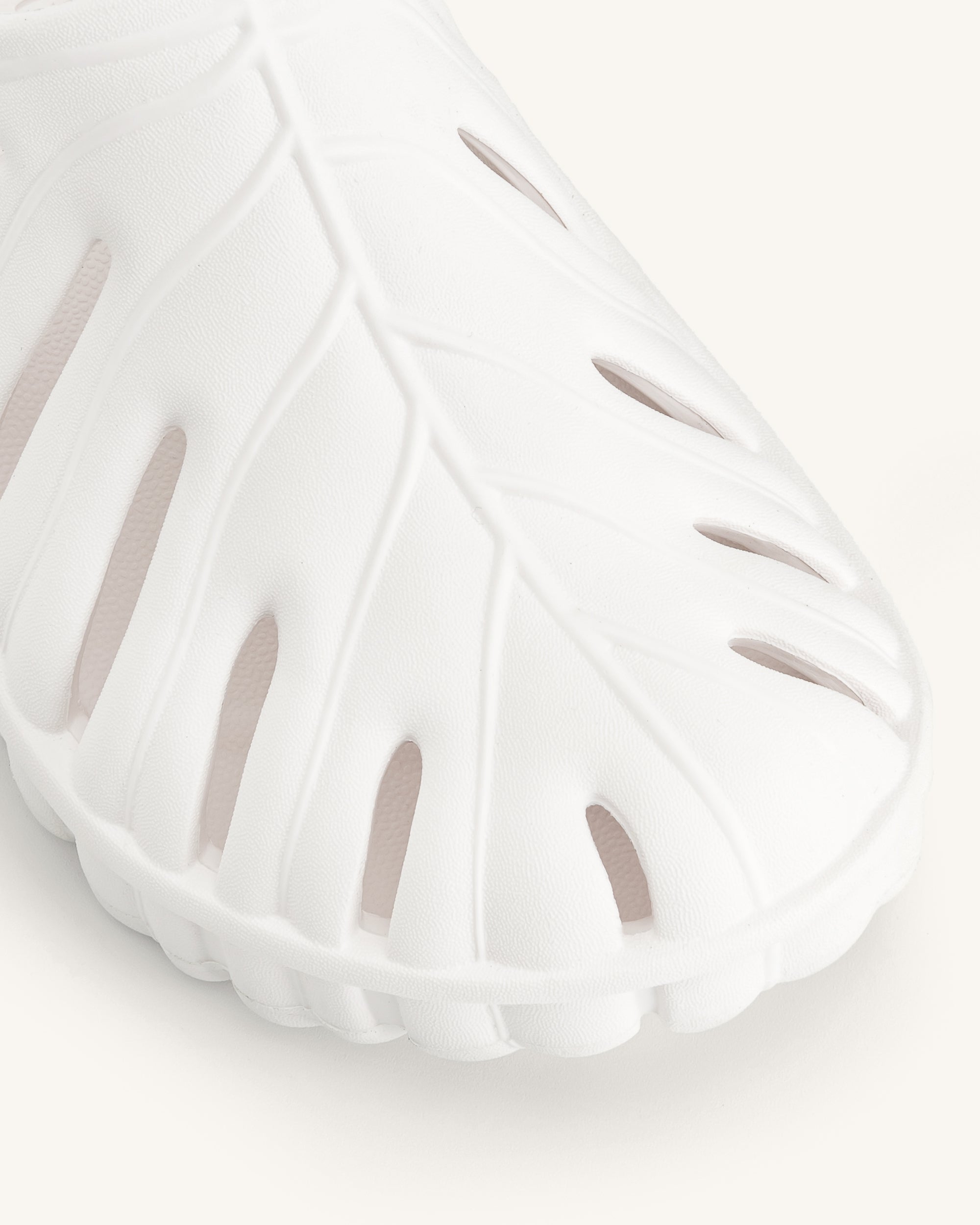 Tara Leaf Platform Clog - White - Image 4
