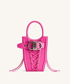FEI Crushed Straps Phone Bag - Bright Pink