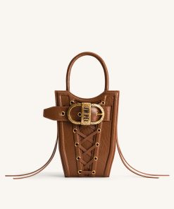 FEI Crushed Straps Phone Bag - Brown