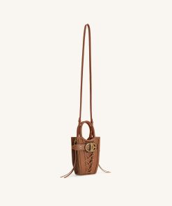 Alternative view of FEI Crushed Straps Phone Bag - Brown