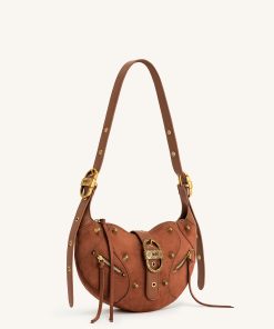 Alternative view of Tessa Suede Shoulder Bag - Dark Birch Brown