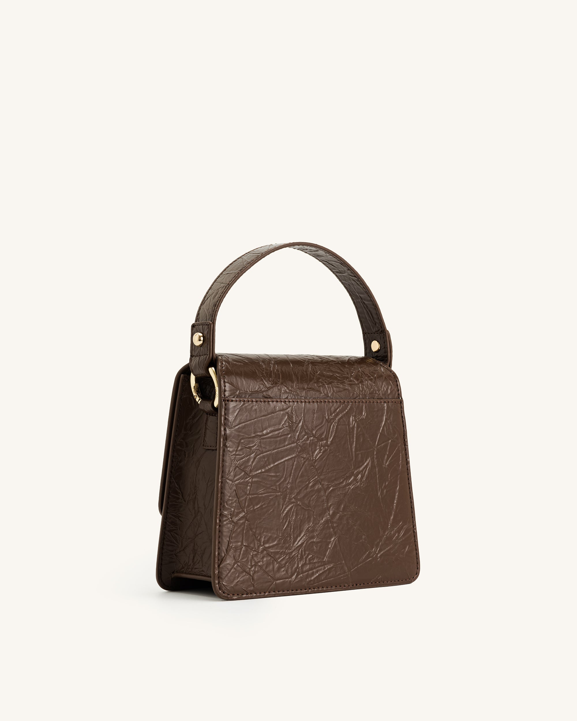 FAE Pleating Top Handle Crossbody -Umber - Image 4