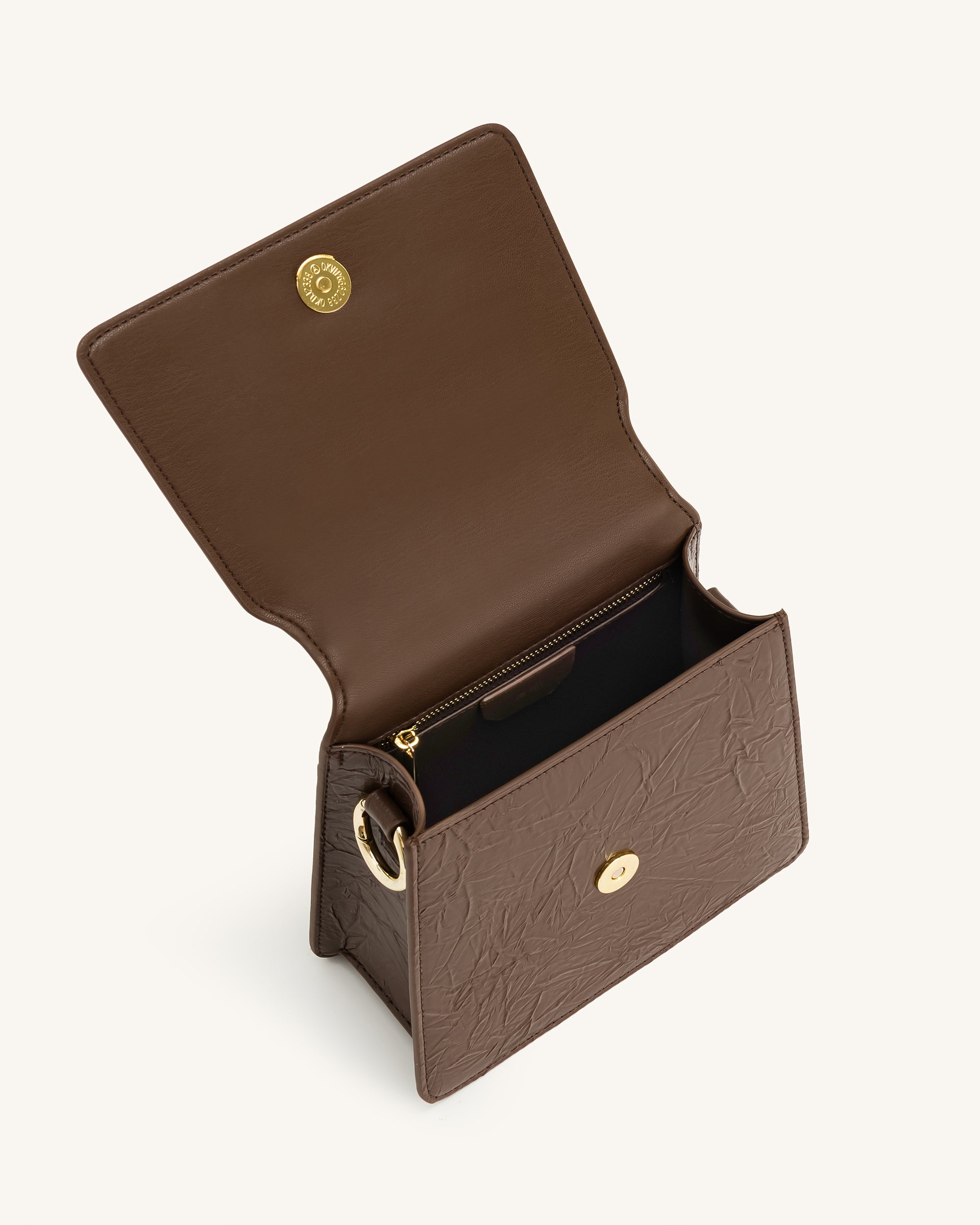 FAE Pleating Top Handle Crossbody -Umber - Image 5