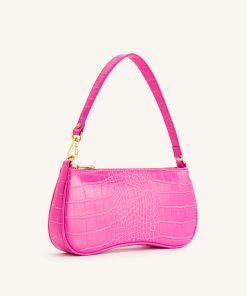Alternative view of Eva Shoulder Handbag - Hot Pink Croc