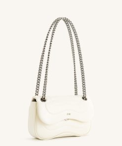 Alternative view of Tina Quilted Chain Crossbody - Ivory