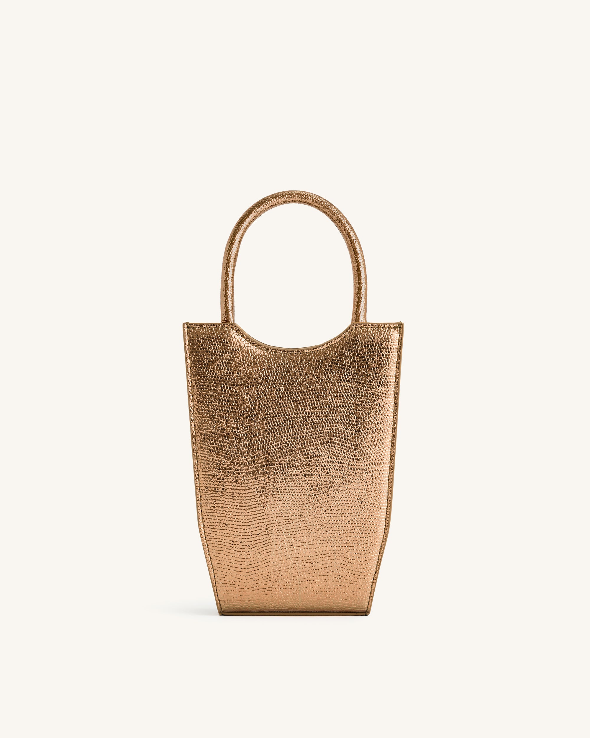 FEI Metallic Phone Bag - Ancient Gold Lizard - Image 3