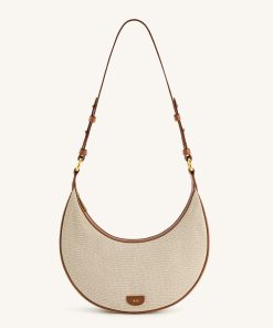 Carly Canvas Saddle Bag - Beige