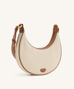Alternative view of Carly Canvas Saddle Bag - Beige