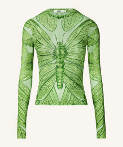 Alternative view of Dragonfly Vein Sheer Top - Green