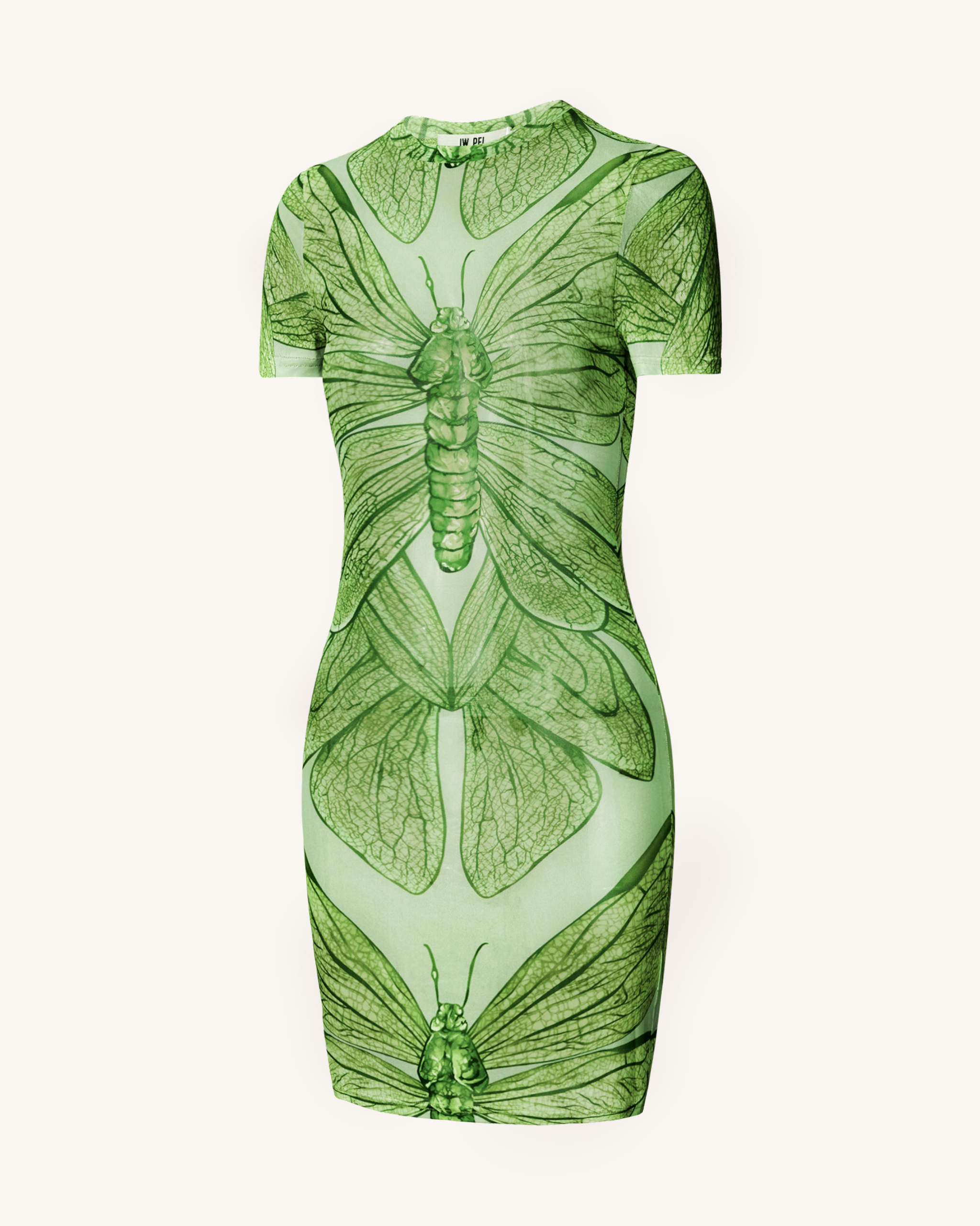 Dragonfly Shell Mini Dress - Green - Image 3