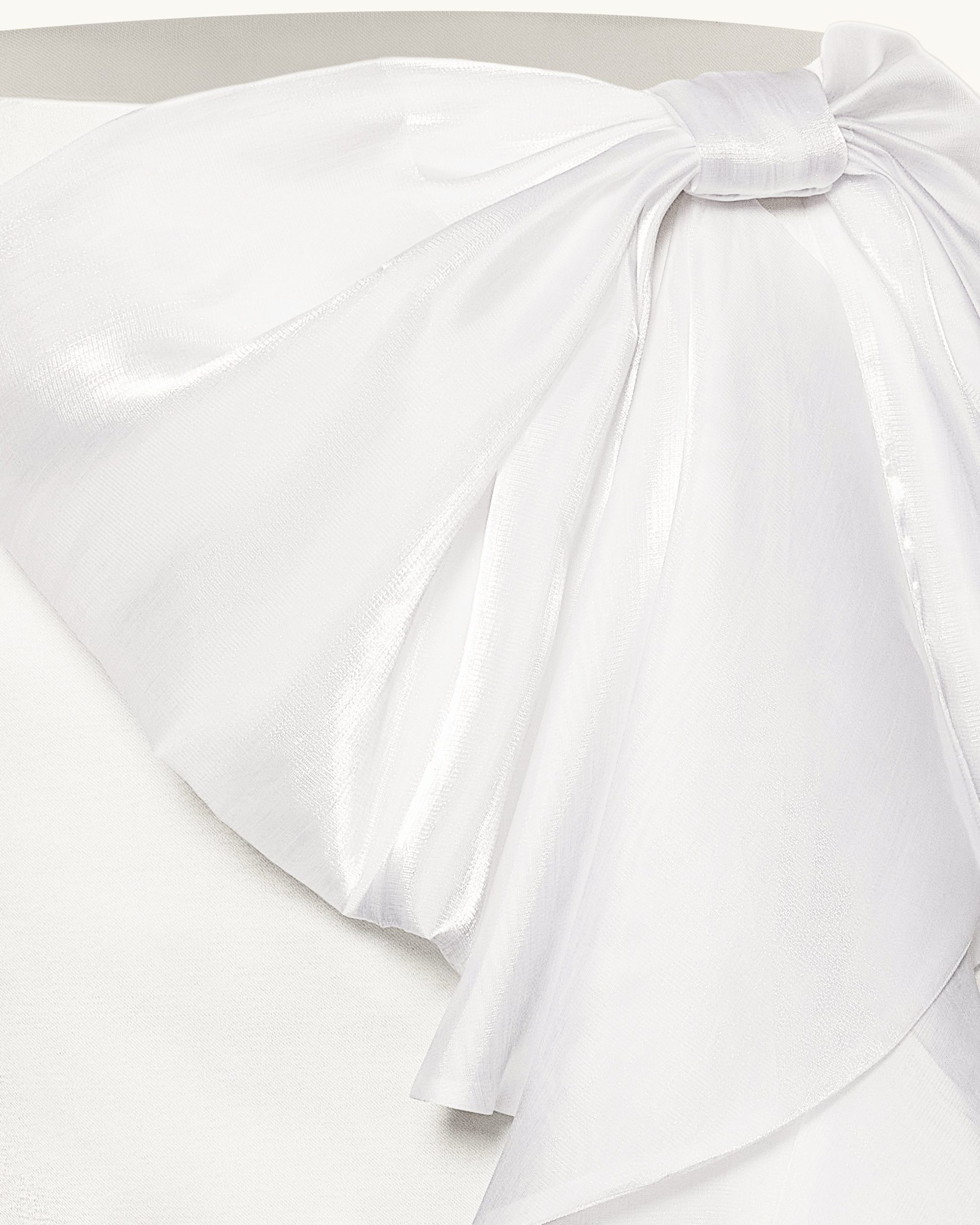 Cascading Bow Mini Skirt - White - Image 8