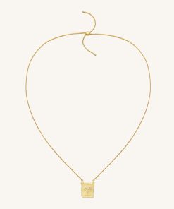 Alternative view of Zodiac Pendant Necklace - 18ct Gold Plated