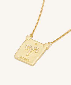 Zodiac Pendant Necklace - 18ct Gold Plated