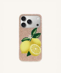 Lemon Artificial Crystal Phone Case - Gold