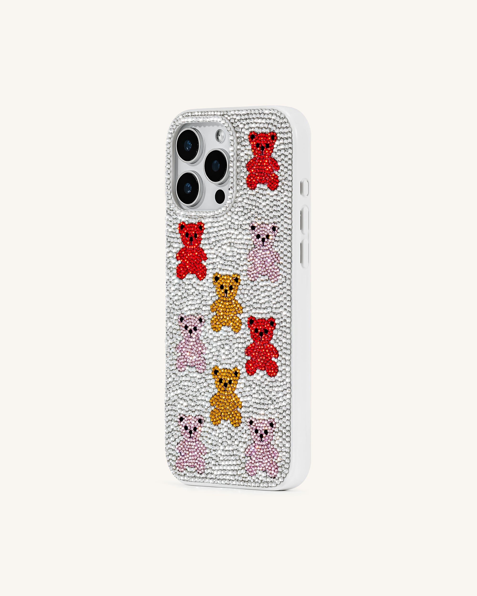 Bear Bling Phone Case - Multicolor White - Image 2