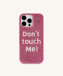 Don't Touch Me! iPhone Case - Multicolor Pink
