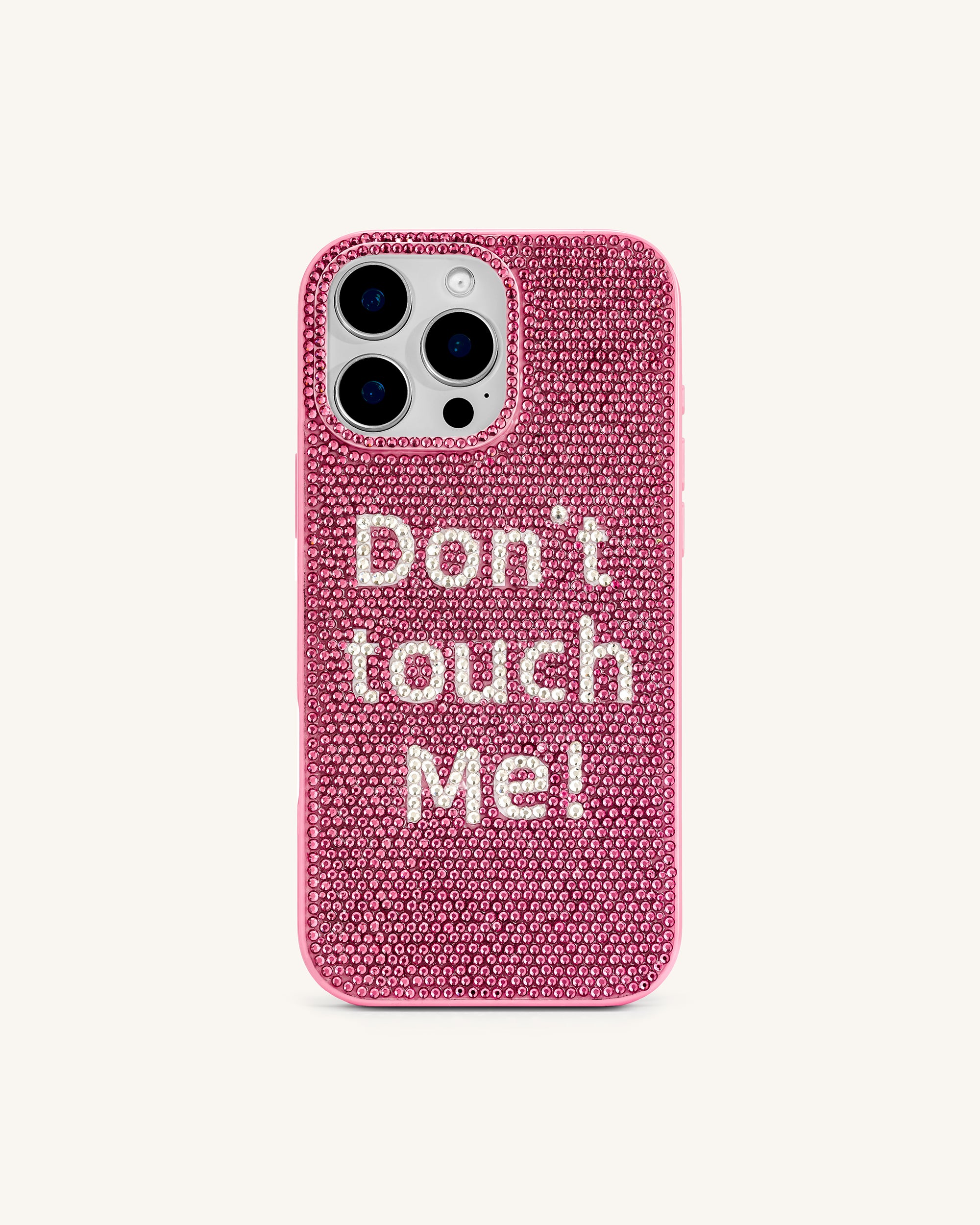 Don't Touch Me! iPhone Case - Multicolor Pink