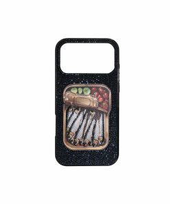 Sardine Can Art Artificial Crystal Phone Case - Black
