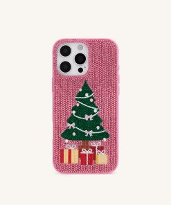 Alternative view of Christmas Tree Bling Phone Case - Pink