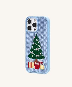 Alternative view of Christmas Tree Bling Phone Case - Light Blue