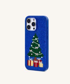 Alternative view of Christmas Tree Bling Phone Case - Cobalt Blue