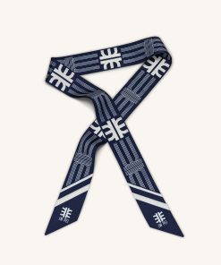 FEI Faux Silk Twill Scarf - Navy