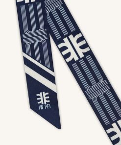 Alternative view of FEI Faux Silk Twill Scarf - Navy