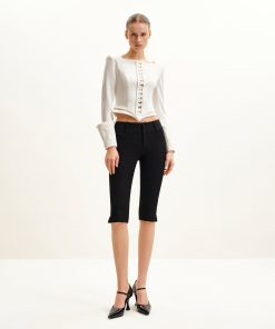 Lydia Corset-Inspired Blazer - White