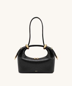 Alternative view of Ellie Metal Ring Embellished Top Handle Bag - Black