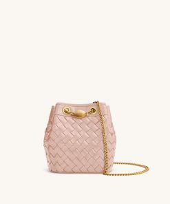 Yara Hand-Woven Bucket Bag - Pink