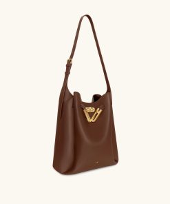 Alternative view of Charlene Double Buckle Hobo Bag - Brown