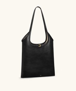 Alternative view of Brooke Belted Embellished Shoulder Tote Bag - Black