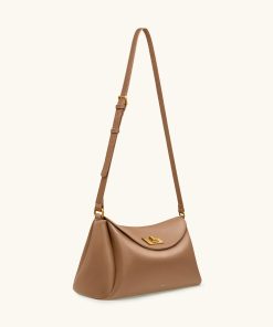 Alternative view of Greta Twist-Lock Crossbody Bag - Brown