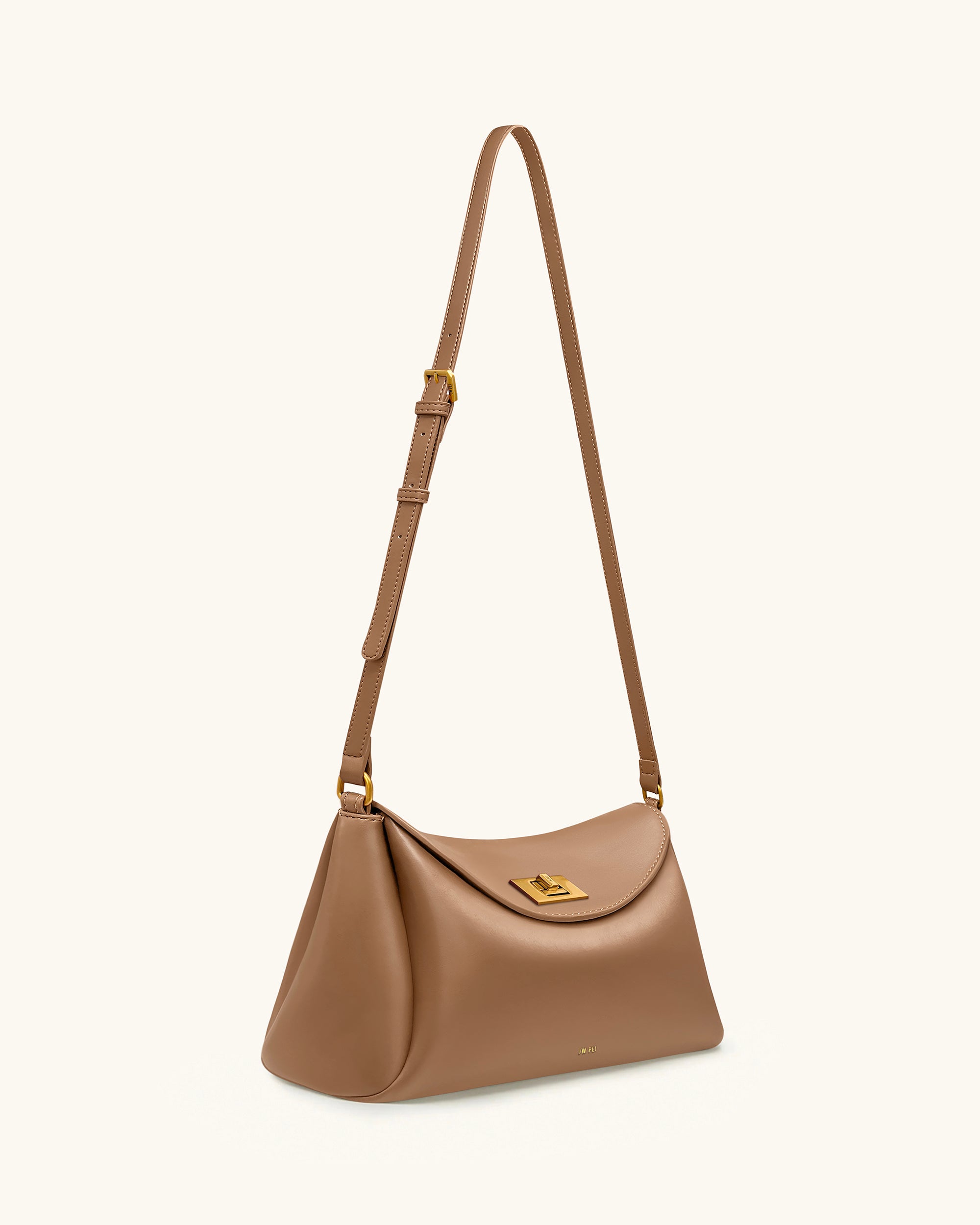 Greta Twist-Lock Crossbody Bag - Brown - Image 2