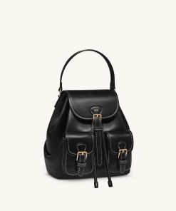 Alternative view of Harper Buckle Pocket Backpack - Black