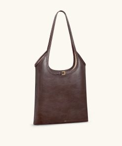 Alternative view of Brooke Belted Embellished Shoulder Tote Bag - Dark Brown