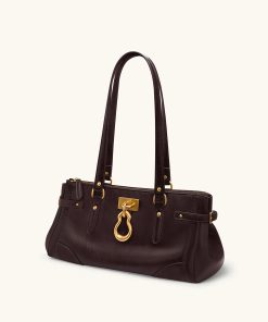 Alternative view of Yvette Elongated Tote Bag - Dark Brown