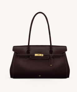 Yara Large Shoulder Bag - Dark Brown