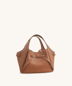 Alternative view of Mabel Soft Bow Tote Bag - Caramel Brown